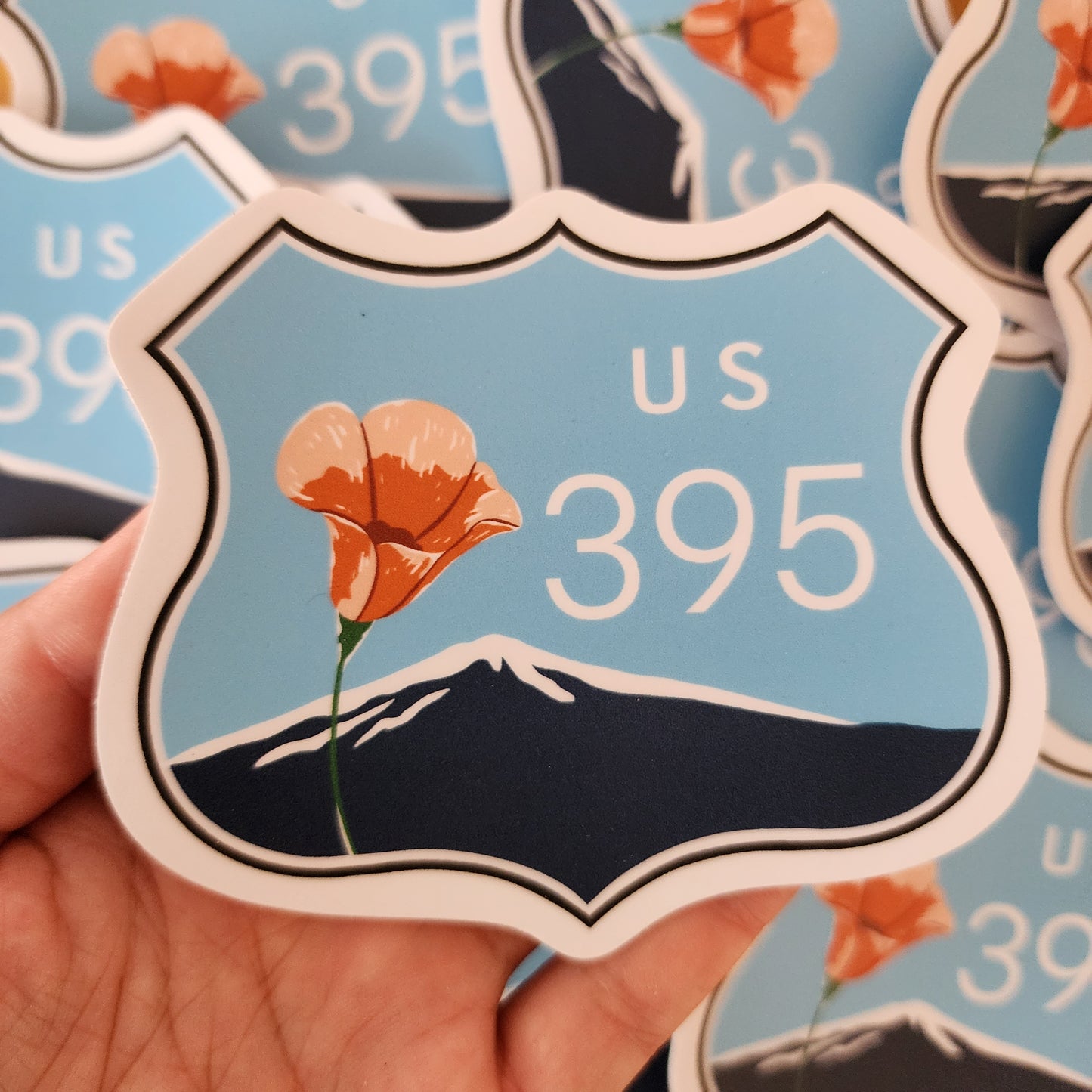 Scenic Route 395 Sticker