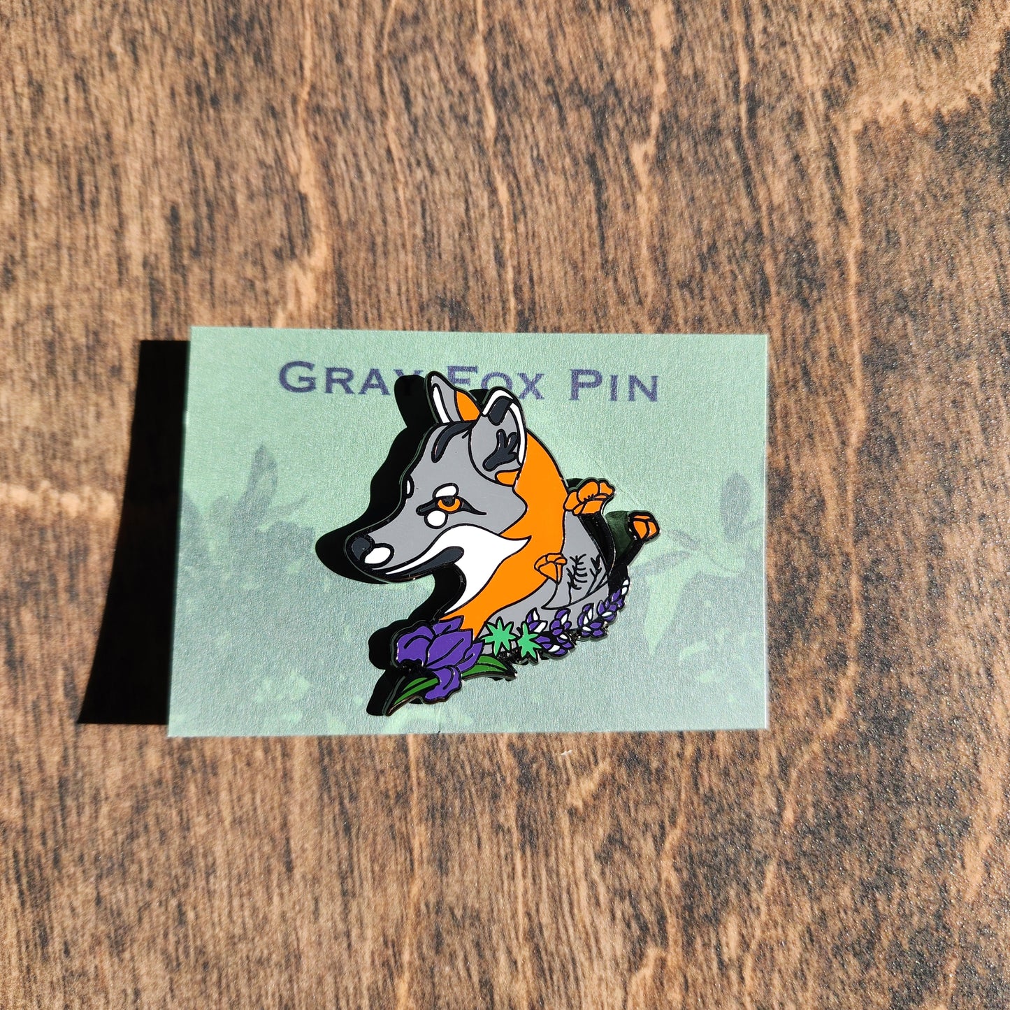 Gray Fox Pin