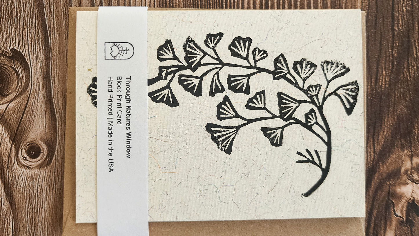 Ginkgo Branch Card