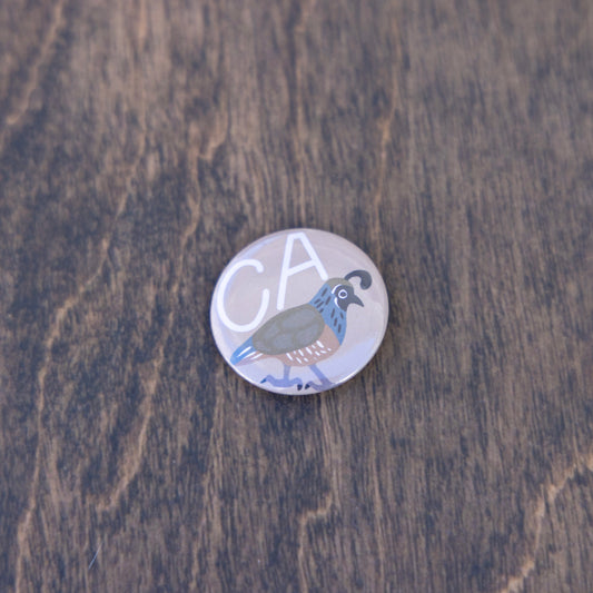 California Quail Pinback Button