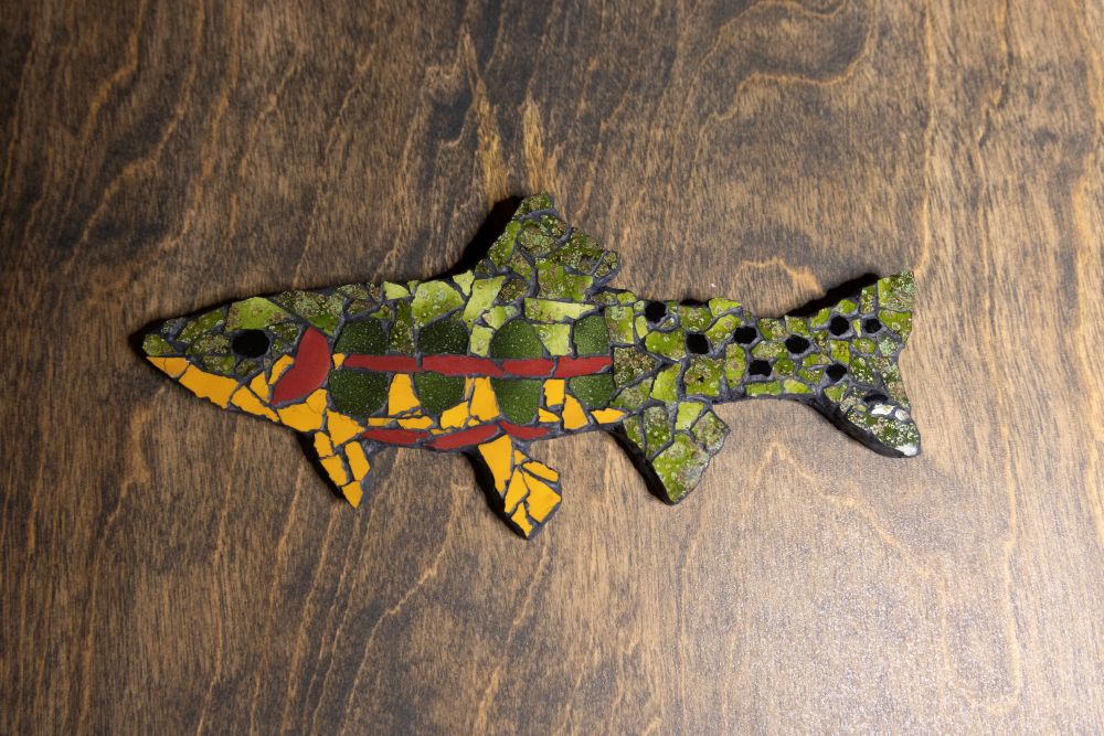 Golden Trout Mosaic Wall Hanging