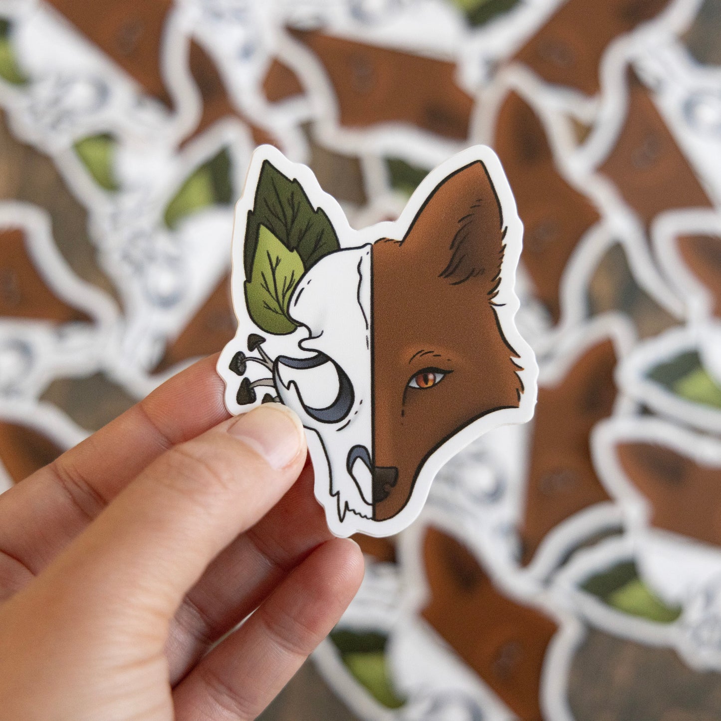 Life and Death Fox Sticker