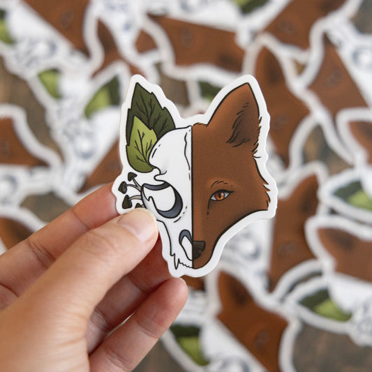 Life and Death Fox Sticker