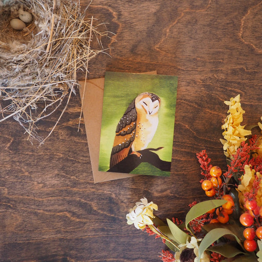 Sleepy Owl Card