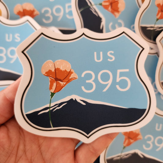Scenic Route 395 Sticker