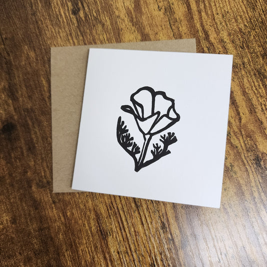 California Poppy Card