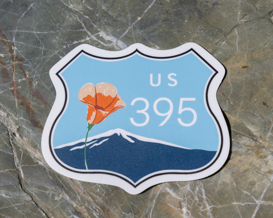Scenic Route 395 Sticker