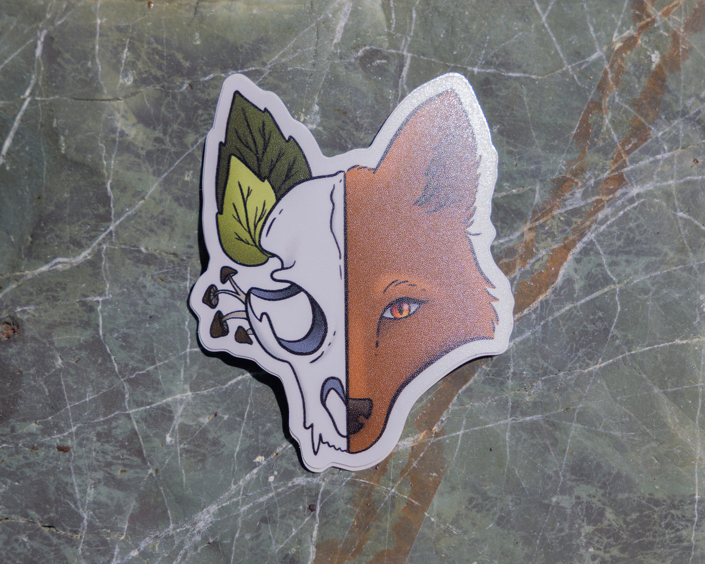 Life and Death Fox Sticker