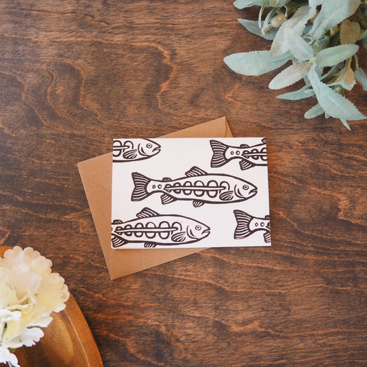 Golden Trout Fish Card