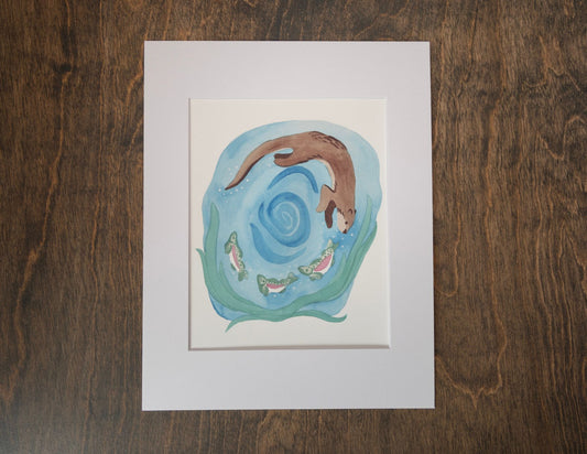 Swimming in Circles Matted Print